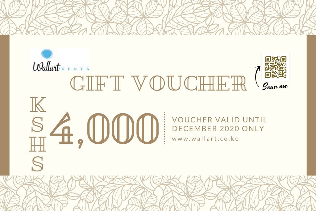 Gift Vouchers- Kshs 4,000 - WallArtKenya- Art Kenya