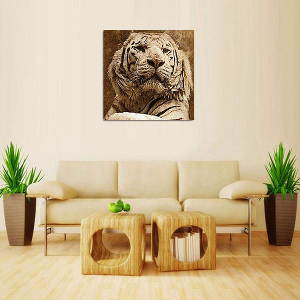 Snow Tiger - Kenyan Art