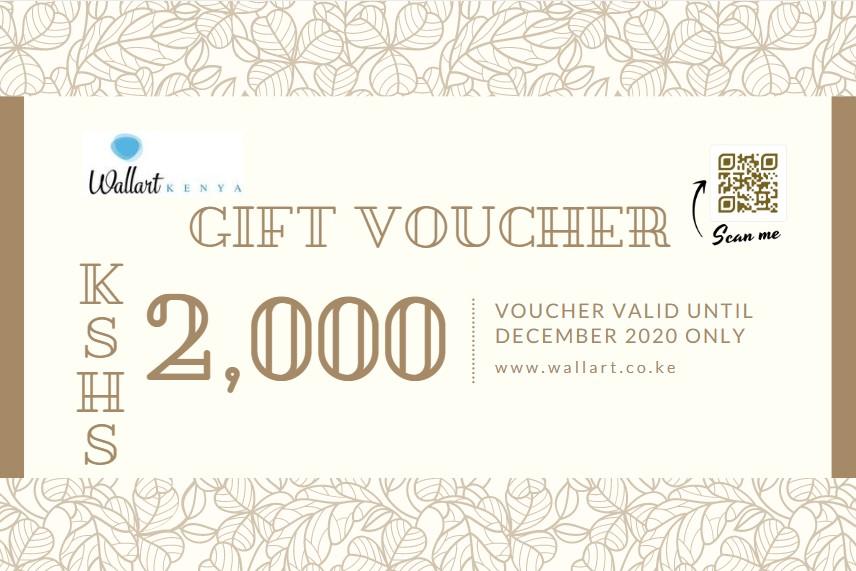 Gift Vouchers- Kshs 2,000 - WallArtKenya- Art Kenya