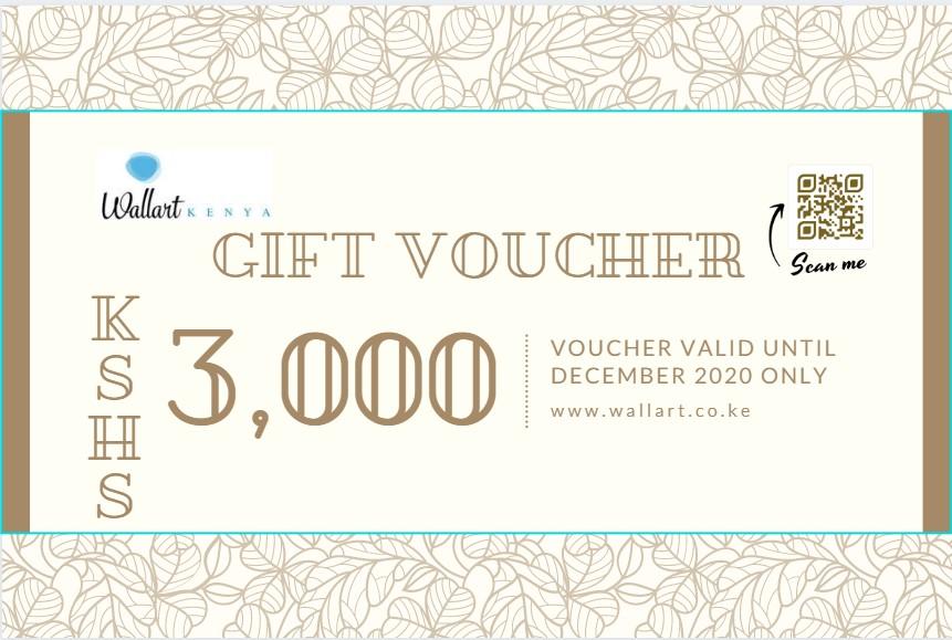 Gift Vouchers- Kshs 3,000 - WallArtKenya- Art Kenya