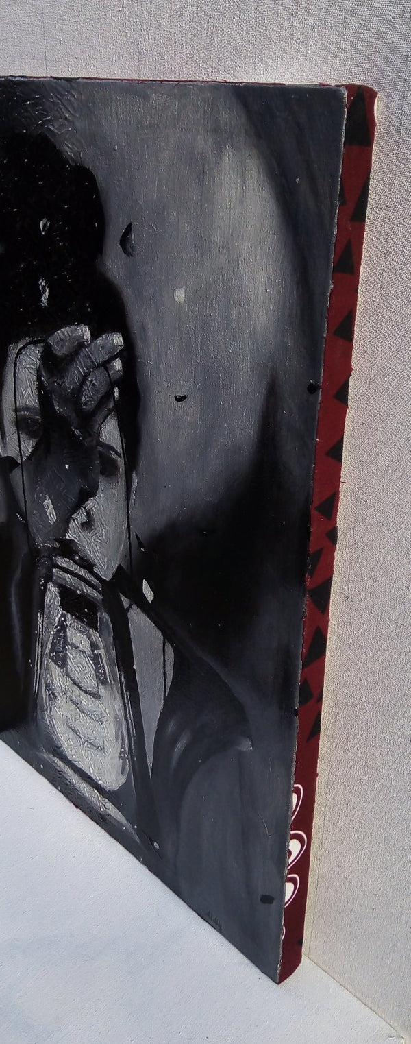 Hand Painted: Realism- Girl with Lantern - WallArtKenya- Art Kenya