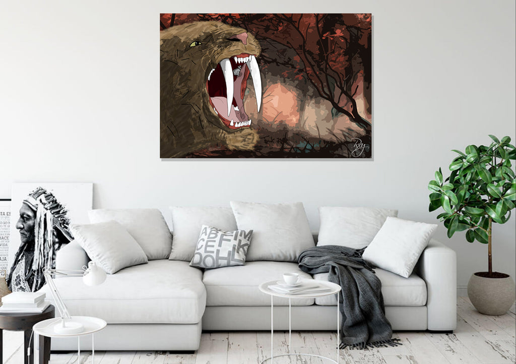 Digital Artist: Saber Tooth - WallArtKenya- Art Kenya